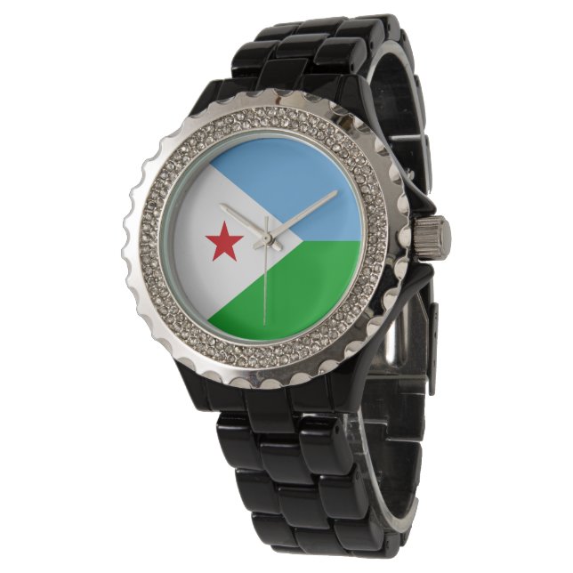 Djibouti flag watch (Angled)