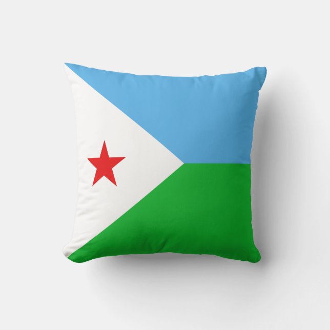 Djibouti Flag x Flag Pillow (Front)