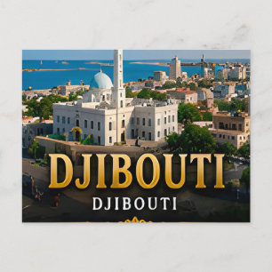 Djibouti Gulf Coast and Volcanic Landscapes Postcard