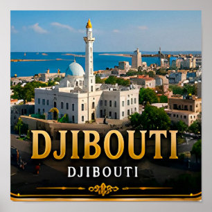 Djibouti Gulf Coast and Volcanic Landscapes Poster