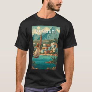 Djibouti Illustration Travel Art Vintage T-Shirt