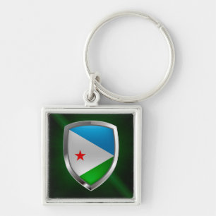 Djibouti Mettalic Emblem Key Ring