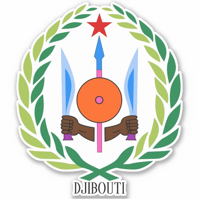 Djibouti National Emblem Patriotic (Front)
