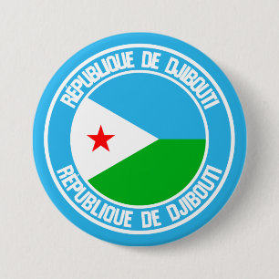 Djibouti Round Emblem 7.5 Cm Round Badge