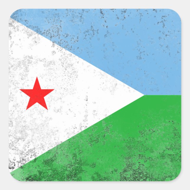 Djibouti Square Sticker (Front)
