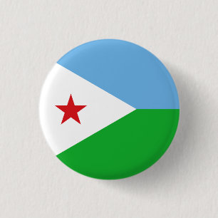 Djiboutian Flag, Flag of Djibouti 3 Cm Round Badge