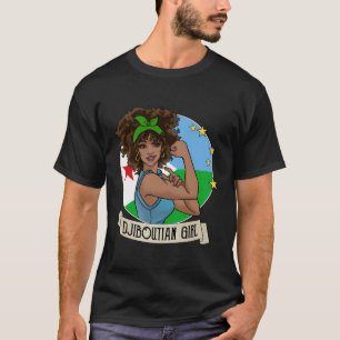 Djiboutian Girl Djibouti Flag Merchandise T-Shirt