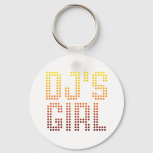 DJs Girl - Disc Jockey Girlfriend wife DJing Music Key Ring