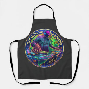 Dj's Keep The World Spinning Apron