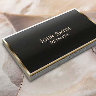 DJs Modern Gold Framed Music Business Card