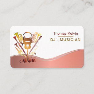 DJs Music Instruments Event Organiser Rainbow Business Card