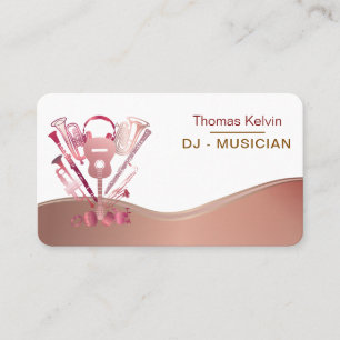 DJs Music Instruments Event Organiser Rainbow Business Card