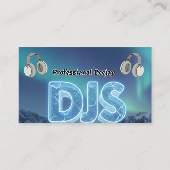 DJs Professional Business Card (Front)
