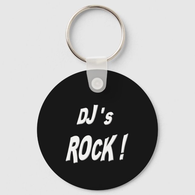 Djs Rock! Keychain (Front)