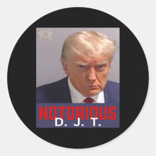 Djt - Trump Mug Shot - August 24 2023 Classic Round Sticker