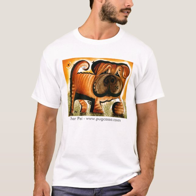 dk_2008may25e, Shar Pei - www.pugcasso.com T-Shirt (Front)