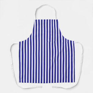 Dk Blue White Stripes Chef  Apron