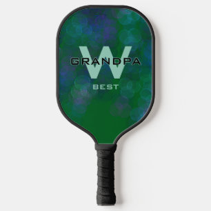 Dk green Grandpa Monogramed Pickleball Paddle