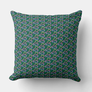 Dk Green Piano Embellished Cushion