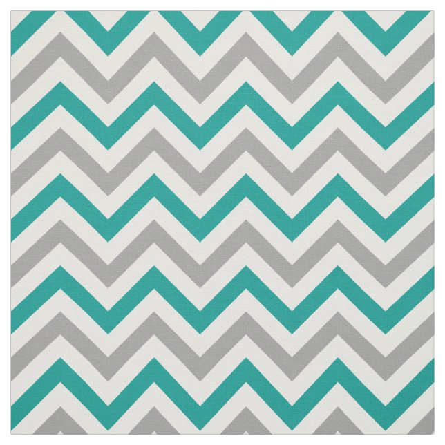 Dk Teal, Dk Grey, White LG Chevron ZigZag Sz6 Fabric (Swatch)