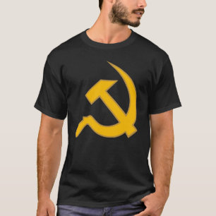 Dk Yellow & Tan Classic Hammer & Sickle T-Shirt
