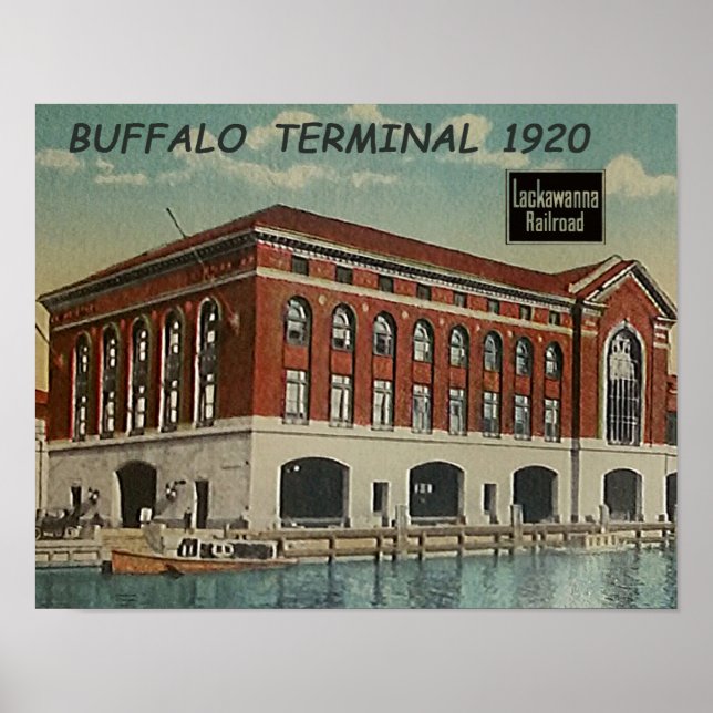 DL+W Railroad Buffalo Terminal 1920 Poster (Front)