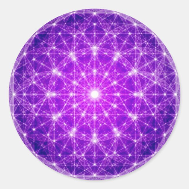 D'Light Full Mandala Classic Round Sticker (Front)