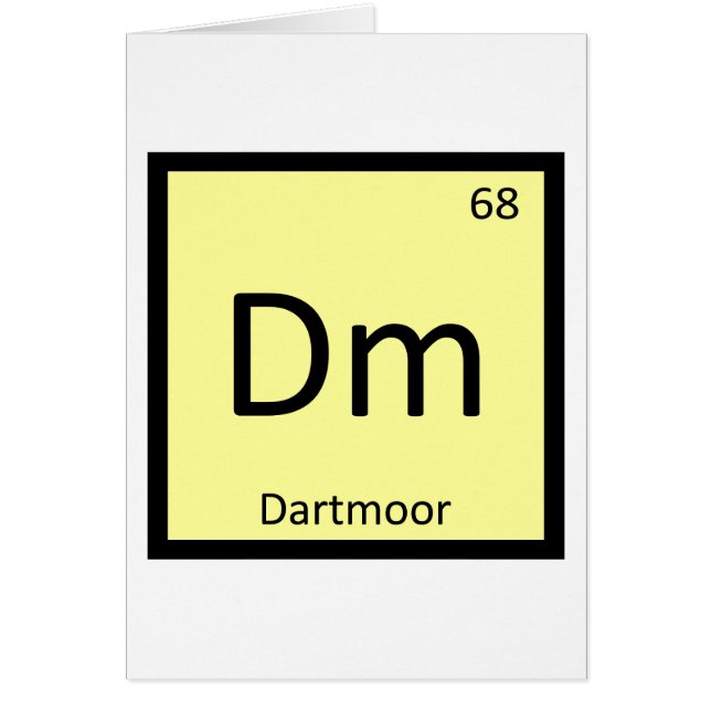 Dm - Dartmoor Pony Horse Chemistry Element (Front)
