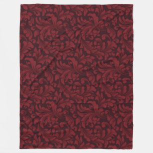 Dmask Victorian Seamless Royal Pattern Fleece Blanket