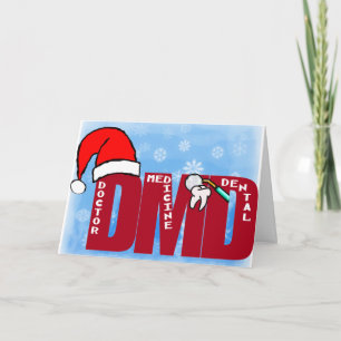 DMD SANTA - CHRISTMAS CARD DOCTOR DENTAL MEDICINE