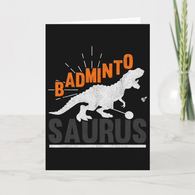 Dminto Saurus Rex Birdie Shuttle Dinosaur Dminton  Card (Front)