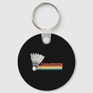 Dminton Player Champion Key Ring