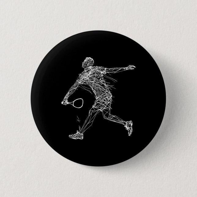 Dminton Player Drawing Shuttle Game For Boys 1  6 Cm Round Badge (Front)