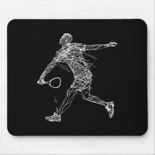 Dminton Player Drawing Shuttle Game For Boys 1 Mouse Pad
