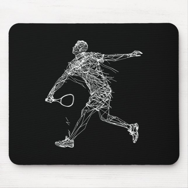 Dminton Player Drawing Shuttle Game For Boys 1  Mouse Pad (Front)
