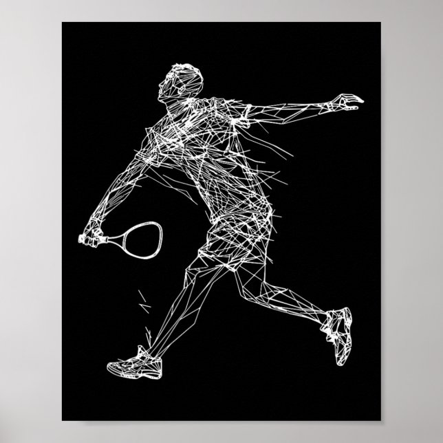 Dminton Player Drawing Shuttle Game For Boys 1  Poster (Front)