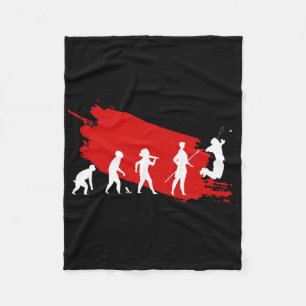 Dminton Player Evolution Funny Sports Coach Graphi Fleece Blanket