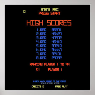 DMK High Score  Night of the Comet Poster