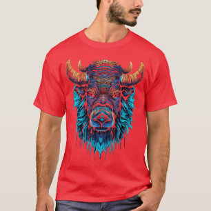 DMT Art Psychedelic Buffalo T-Shirt