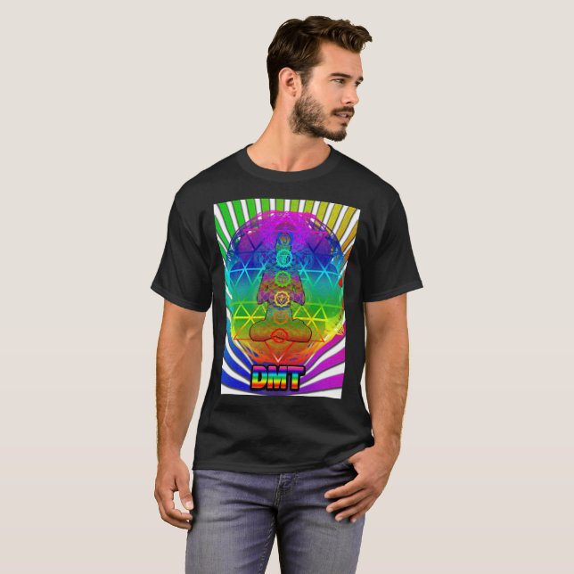 DMT-Chakra Black T-Shirt (Front Full)