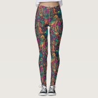 DMT Psychedelic Leggings [Doodle My Texture]