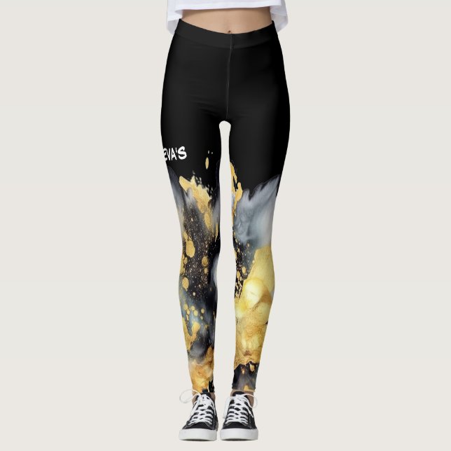 DMV GOLD LEGGINS LEGGINGS (Front)