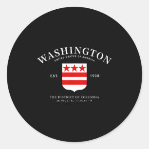 Dmv Local Washington D.c. The District Of Columbia Classic Round Sticker