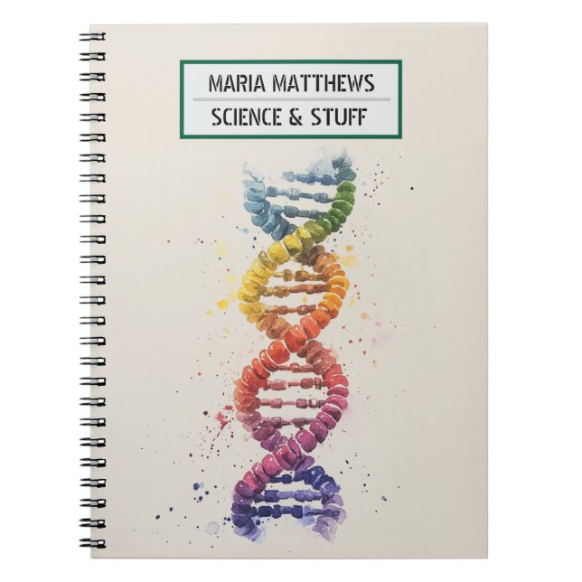 DNA And Science Spiral Photo Notebook (Front)