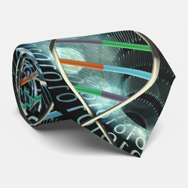 DNA binary code Tie (Rolled)
