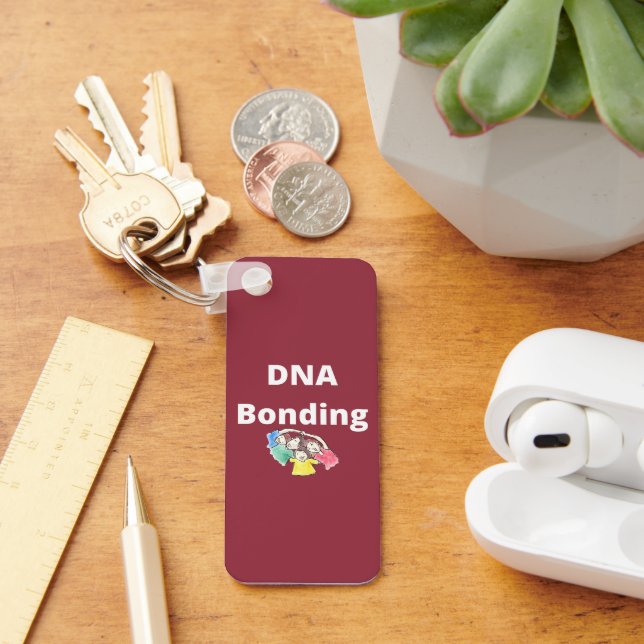DNA Bonding Aluminium Rectangle Keychain (Desk)