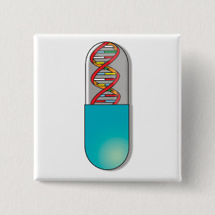 DNA Capsule Science 15 Cm Square Badge