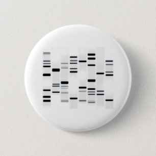 DNA Code Art Black on White 6 Cm Round Badge