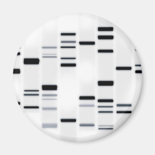 DNA Code Art Black on White Magnet