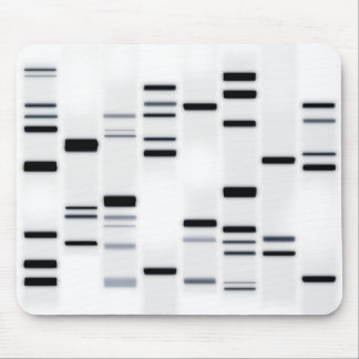 DNA Code Art Black on White Mouse Pad